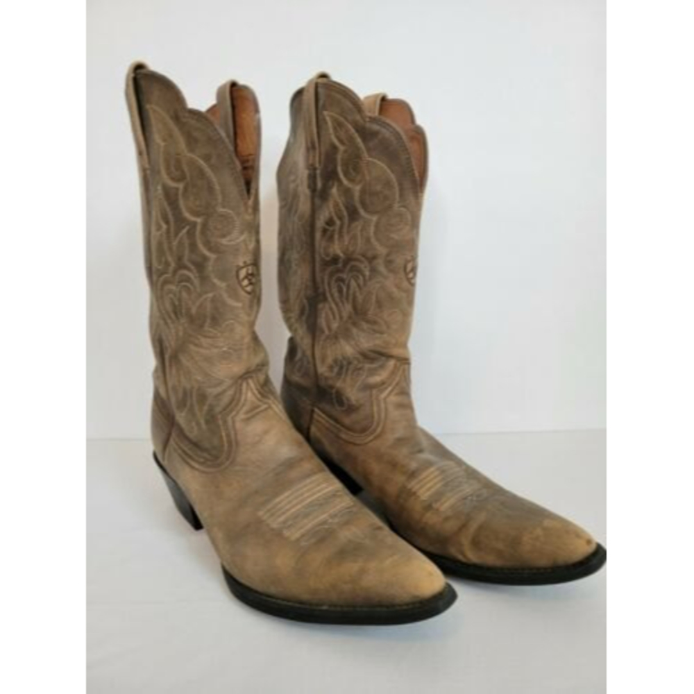 Ariat 15729 Women's 9 B Tan Bomber Leather Snip Toe Western Cowgirl Ride Boots